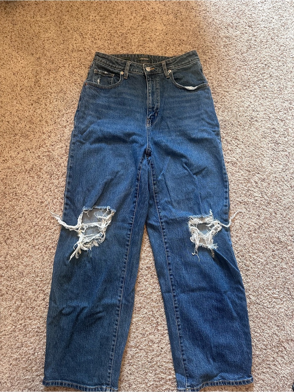 wild fable Dark Blue High-Rise Distressed Women’s Jeans